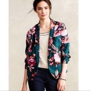 Anthropologie Cartonnier Floral Blazer